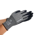 Knit Gloves, Size M, Foam, Gray / Black, Cut Level A3, Abrasion Level 5,