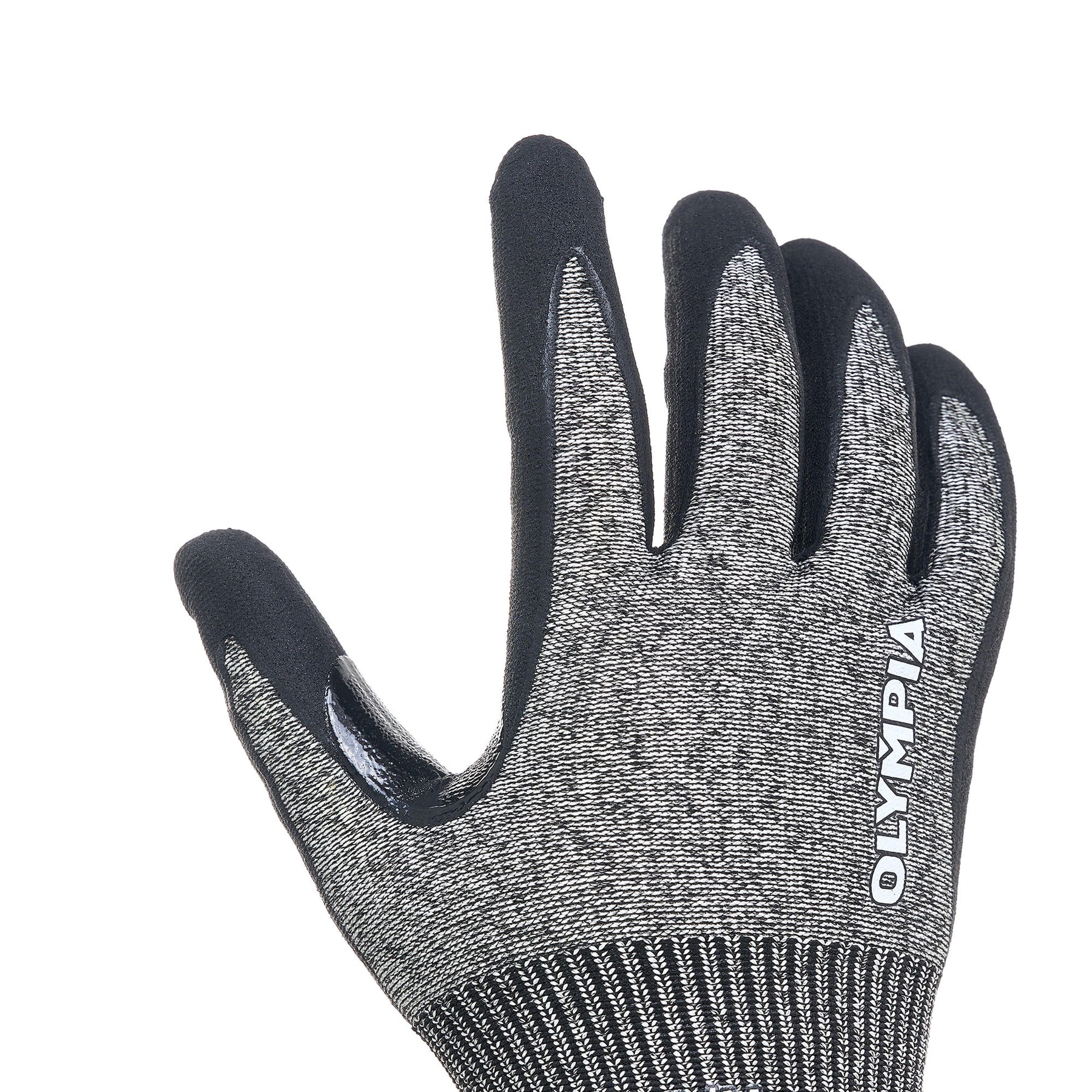 Knit Gloves, Size L, Foam, Gray / Black, Cut Level A3, Abrasion Level 5,