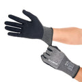 Knit Gloves, Size XL, Foam, Gray / Black, Cut Level A3, Abrasion Level