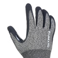 Knit Gloves, Size XL, Foam, Gray / Black, Cut Level A3, Abrasion Level