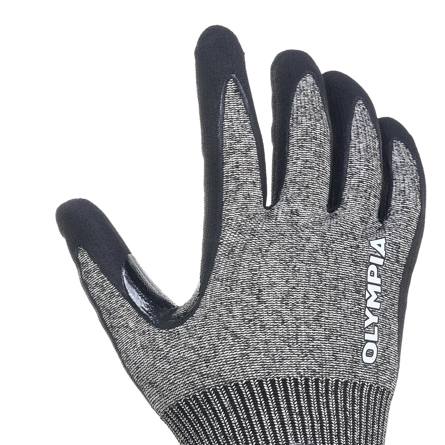 Knit Gloves, Size XL, Foam, Gray / Black, Cut Level A3, Abrasion Level