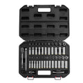 1/4 in Drive Standard Socket Set, 6-Point, Metric/SAE, 53 Piece