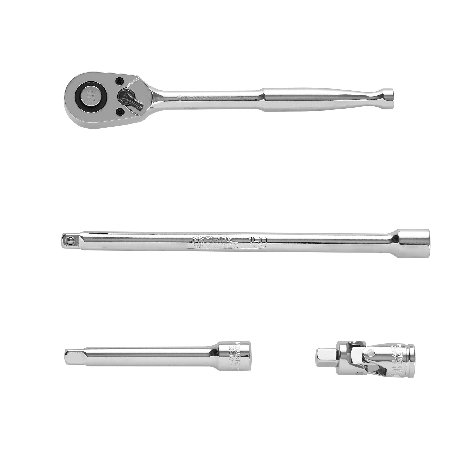 1/4 in Drive Standard Socket Set, 6-Point, Metric/SAE, 53 Piece