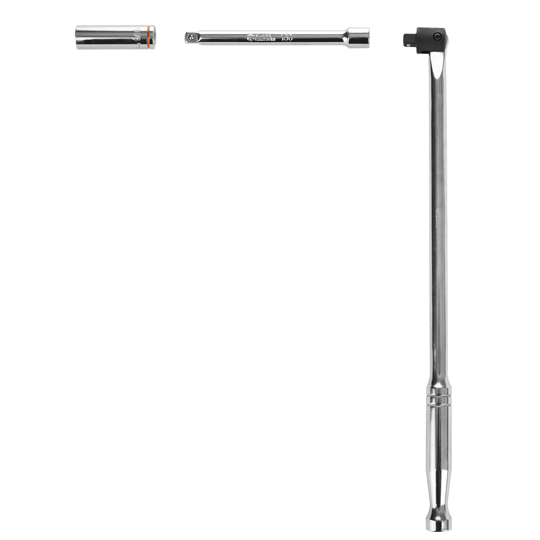 3/8 in Drive Standard Socket Set, 6-Point, Metric/SAE, 73 Piece