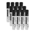 Permanent Marker, Black, 1/2 in Chisel Tip, Pkg of 12