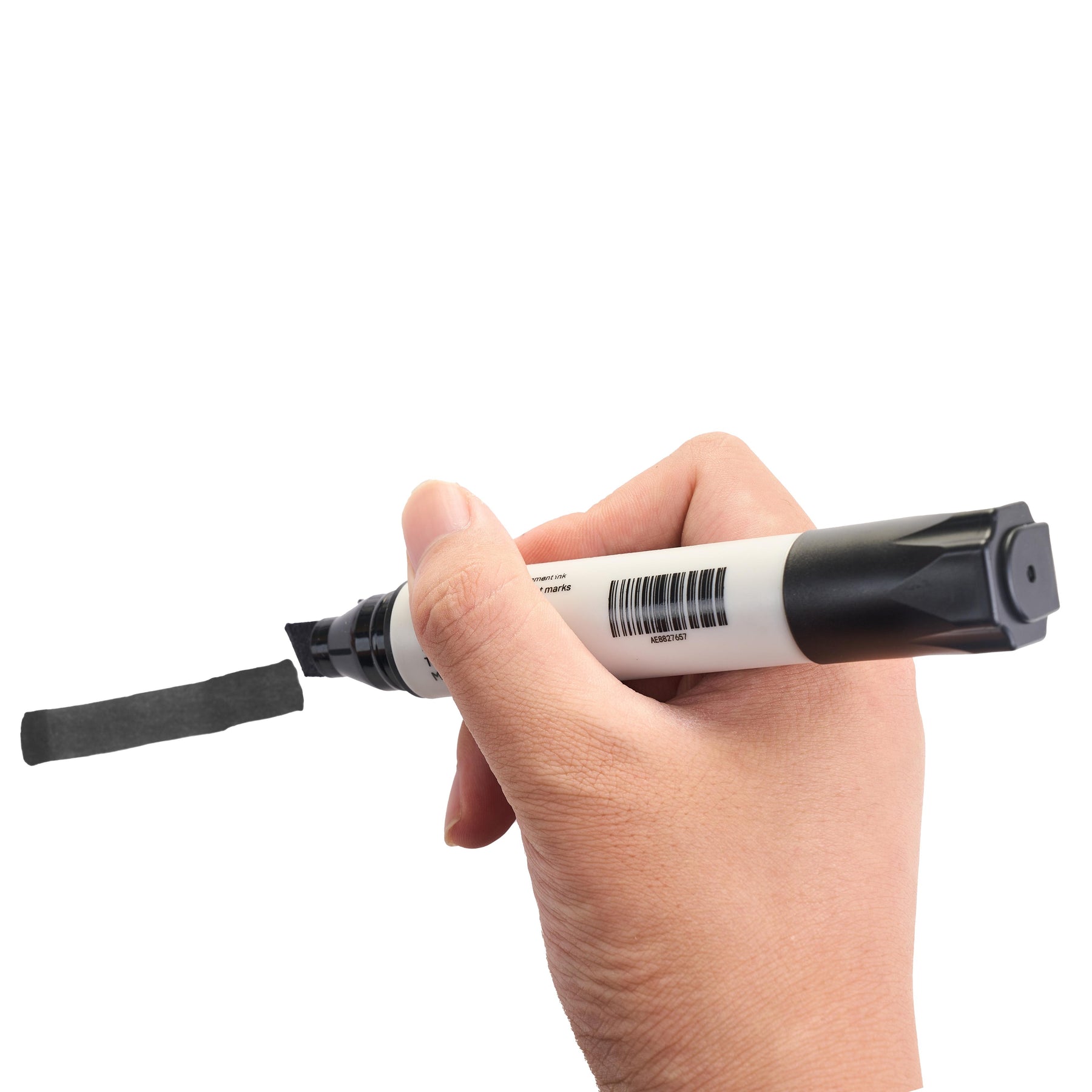 Permanent Marker, Black, 1/2 in Chisel Tip, Pkg of 12