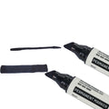 Permanent Marker, Black, 1/2 in Chisel Tip, Pkg of 12