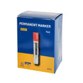 Permanent Marker, Red, 1/2 in Chisel Tip, Pkg of 12