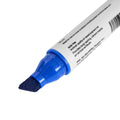 Permanent Marker, Blue, 1/2 in Chisel Tip, Pkg of 12