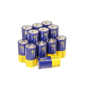 C Alkaline Batteries, 12 Pack
