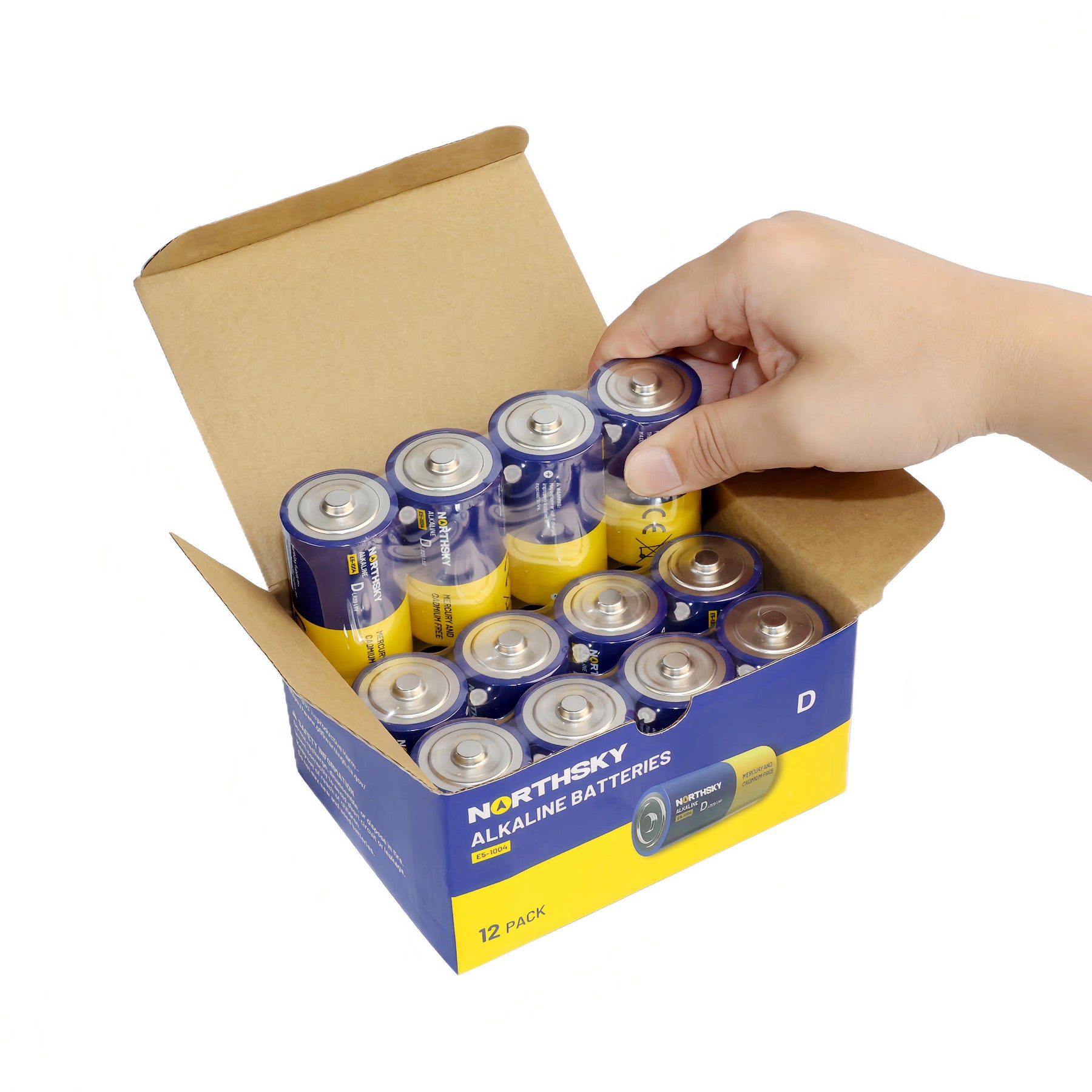 D Alkaline Batteries, 12 Pack