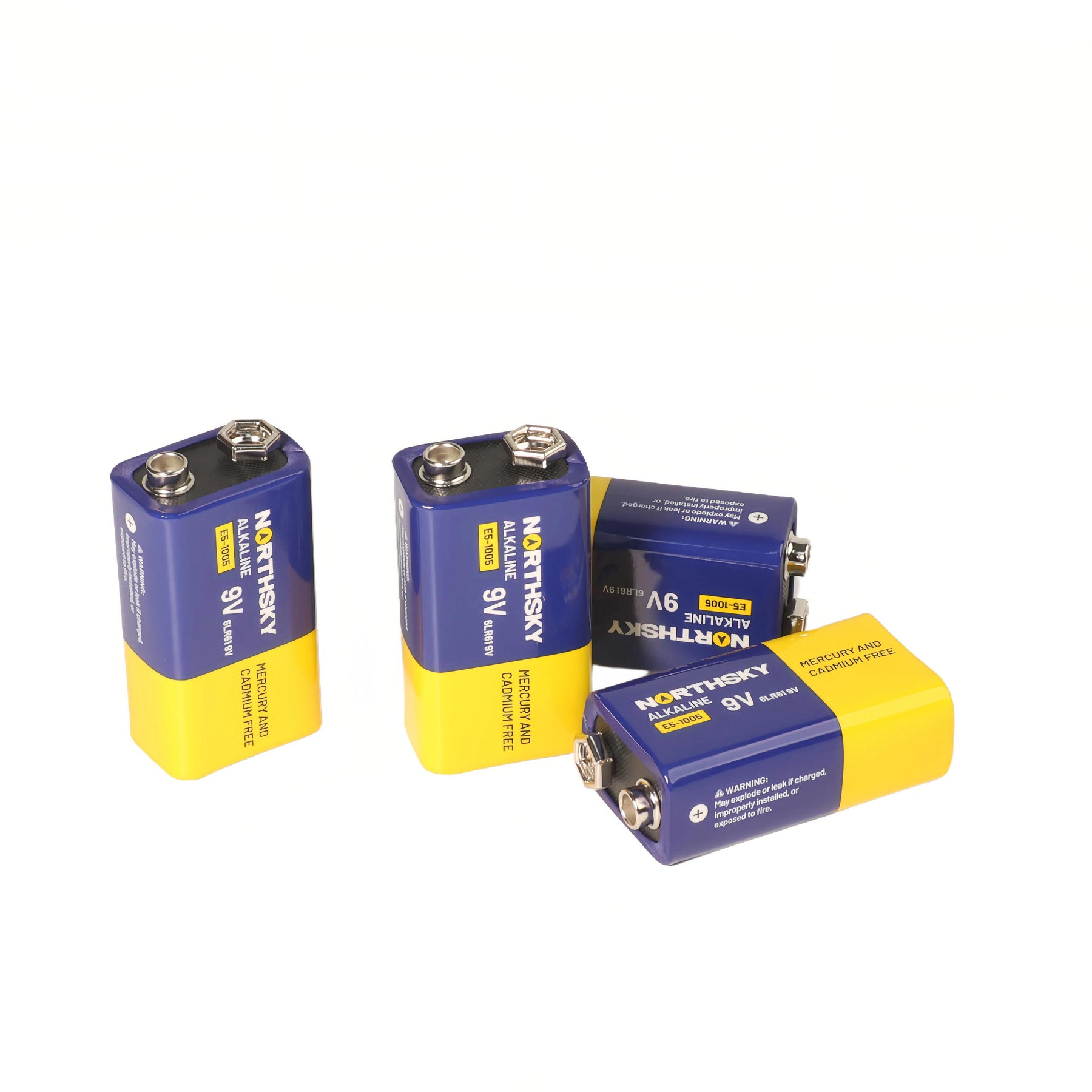 9V Alkaline Batteries, 12 Pack