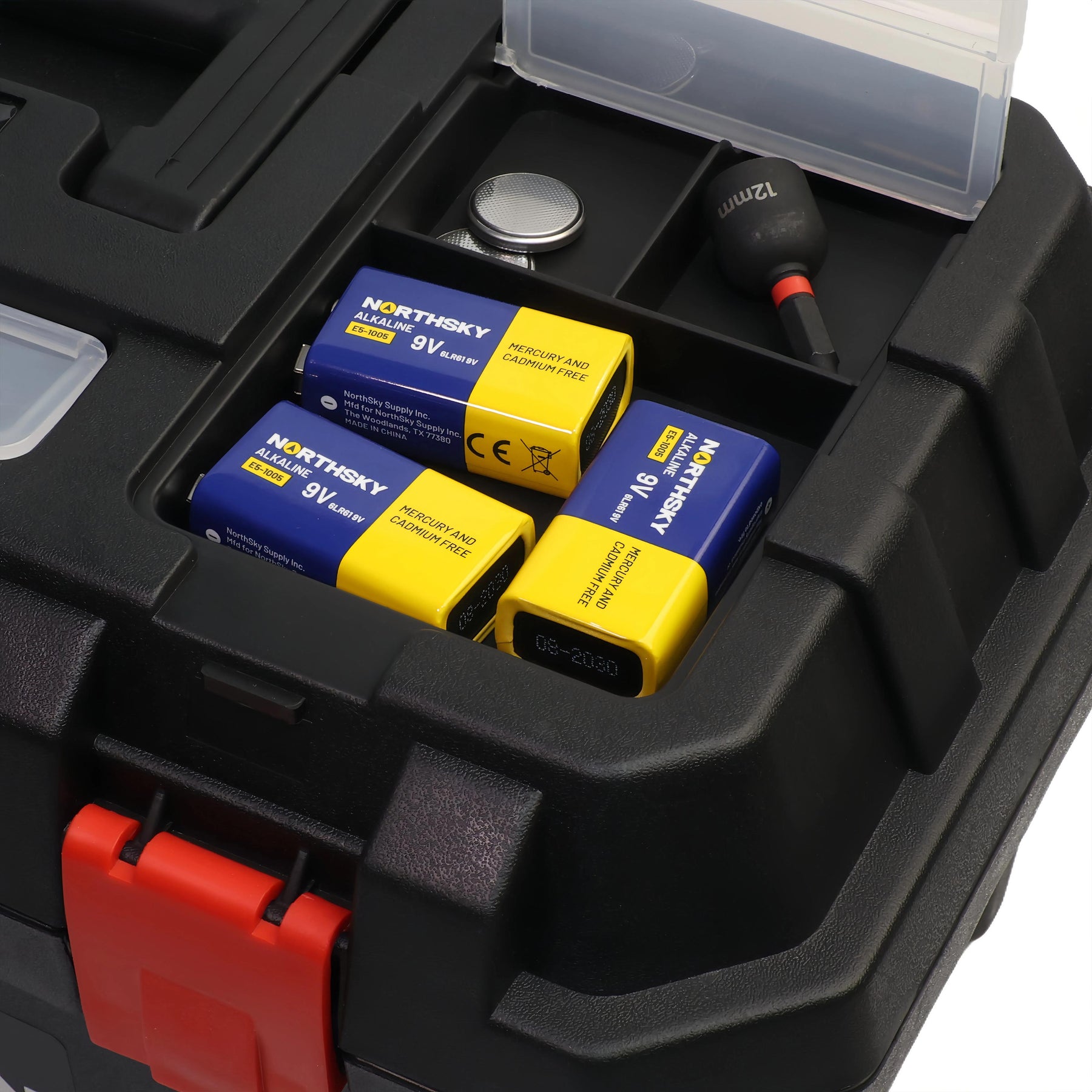 9V Alkaline Batteries, 12 Pack