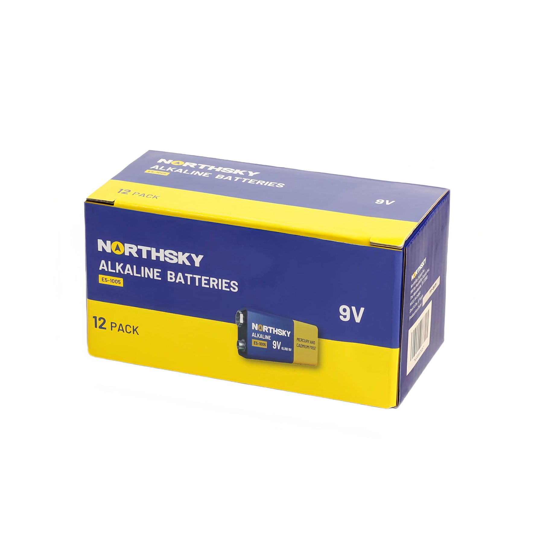 9V Alkaline Batteries, 12 Pack